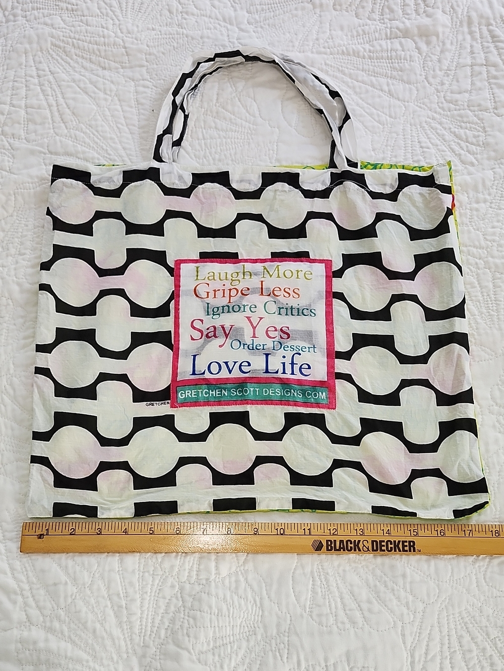 Gretchen Scott Shopping Tote Bag 15" X 18" - Picture 5 of 6